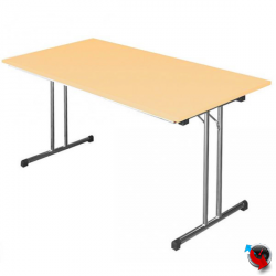 Artikel Nr. 350622 - Klapptisch Ahorn/Alu Silber 1600 x 800 mm